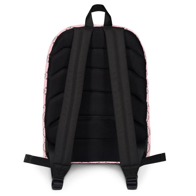 Pink Fish Scale Monogram Backpack