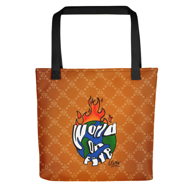 World On Fire Tote bag