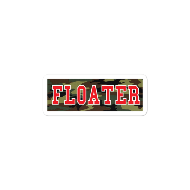 Red and Camo Floater Bubble-free sticker freeshipping - Lonely Floater