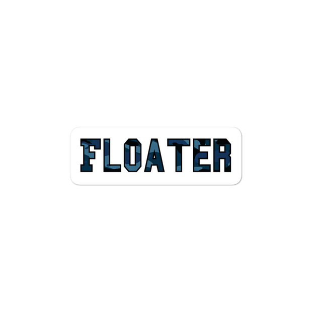 Blue Camo  Floater Bubble-free stickers freeshipping - Lonely Floater