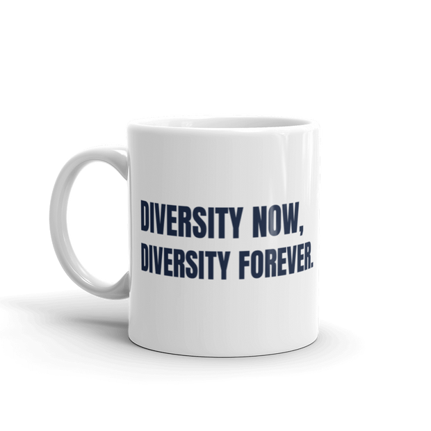 Diversity Hires White glossy mug