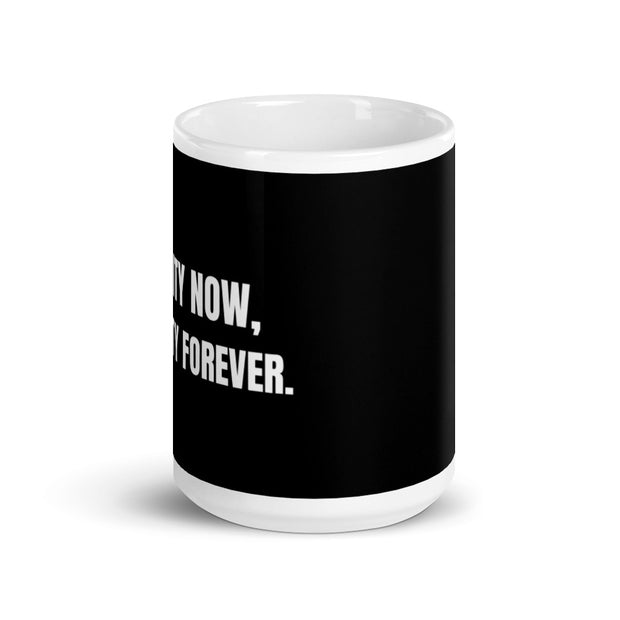 Diversity Hires Black and White glossy mug